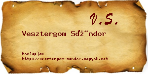 Vesztergom Sándor névjegykártya