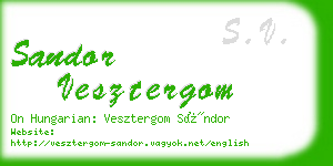 sandor vesztergom business card